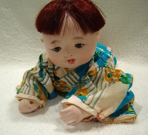 Muñeca bebé japonesa asiática vintage composición articulada - Imagen 1 de 8
