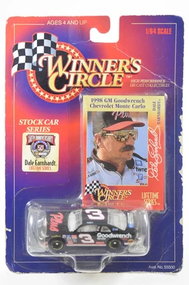 Dale Earnhardt Sr #3 Goodwrench 1998 Monte Carlo Winner's Circle 1/64 Worn Card - Image 1 of 4