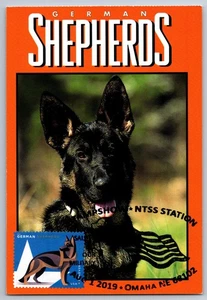 #5405 Military Working Dogs German Shepherds FDC Maxi Card w/Pictorial Cancel - Picture 1 of 2