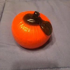 Vintage Glas orange Obst mundgeblasen Murano Stil Mid Century Dekor - Bild 1 von 6