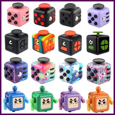 6/12-seitiger Fidget Cube Spielzeug Stressabbau sensorisches Spielzeug für Kinder Erwachsene Angst - Bild 1 von 4