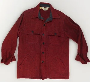 Vintage Woolrich Jacket Mens Medium Wool Herringbone Button Up Shacket USA 70s - Picture 1 of 16