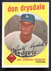 1959 TOPPS - #387 DON DRYSDALE (HOF) - LOS ANGELES DODGERS - Picture 1 of 2