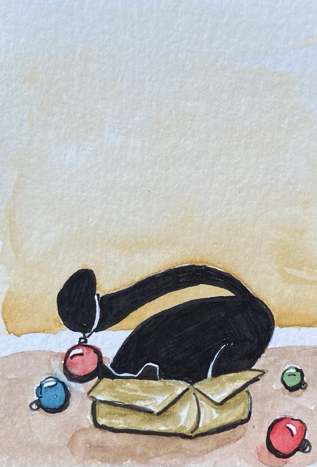 ACEO Original Mixed Media Painting Art - Image 1 of 1