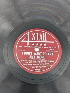 I Don't Want to Cry No More JIM WYNN 78 RPM BLUES VG+ - Picture 1 of 6