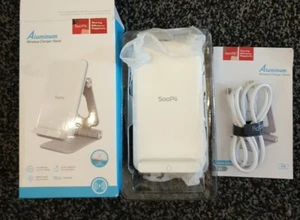 SooPii Aluminium Wireless Charger Stand White - Picture 1 of 5