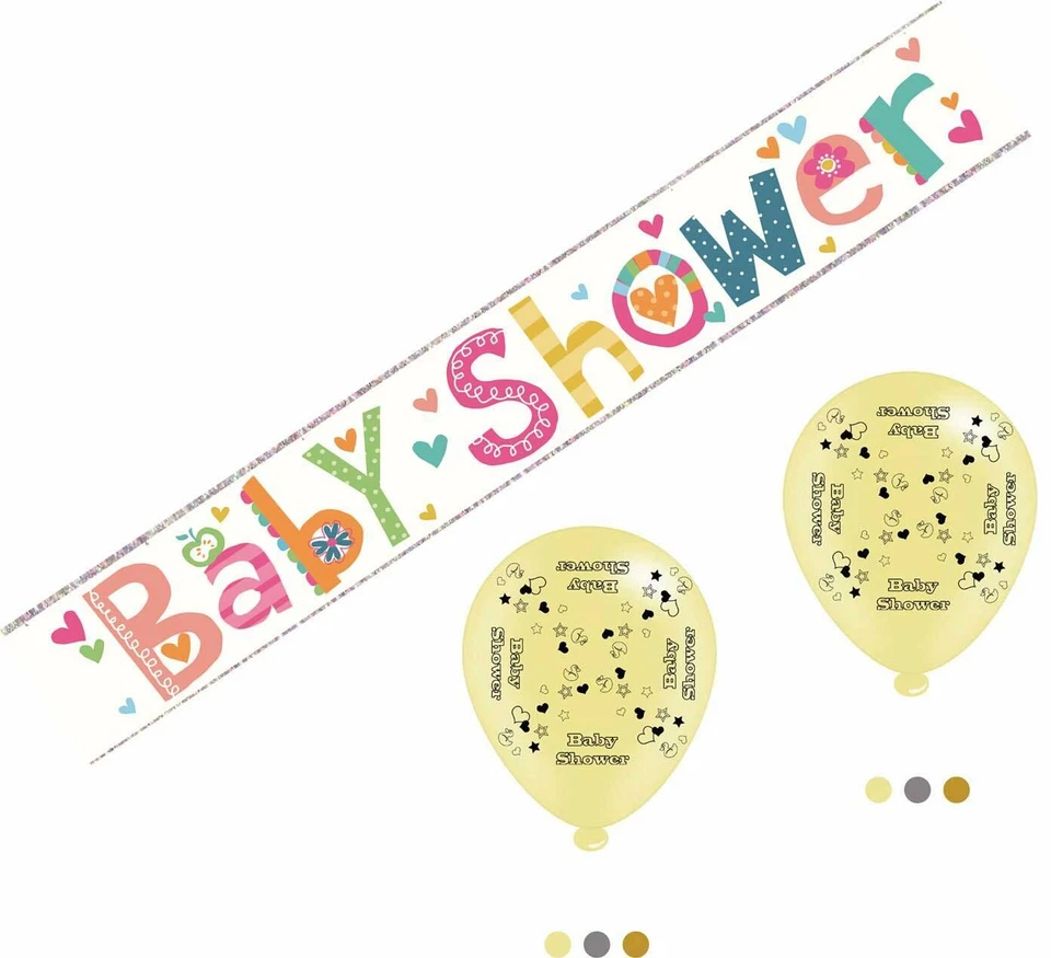 Детская душа унисекс партия упаковка-фольга баннер & латекс шары - Изображение 1 из 1