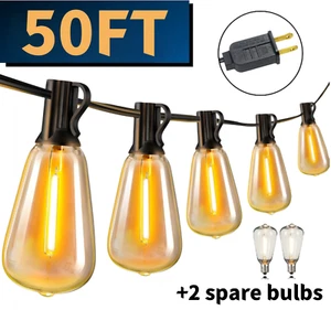 Cadena de bombillas para patio exterior, irrompible impermeable ST38 LED repuesto - Imagen 1 de 12