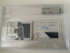 Russell Wilson 2012 panini playbook jersey auto rpa /150 bgs 9 mint