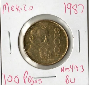 Coin Mexico 100 Pesos 1987 KM493 - Picture 1 of 2