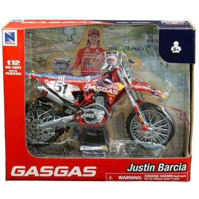 1/12 New Ray GasGas MC 450F Justin Barcia #51 Red Bull Racing Motorcycles 58303 - Image 1 of 2