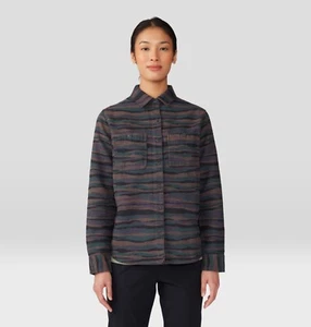 Mountain Hardwear Women's Granite Peak Long Sleeve Flannel Shirt M Dark Marsh - Picture 1 of 8