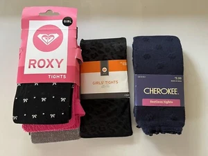 Roxy Girls tights lot of 3, And 2 Extra Pairs!  7-10 LOT OF 5 NWT - Picture 1 of 3