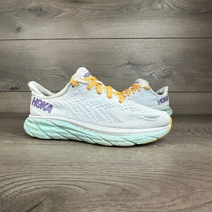 Hoka One One Clifton 8 Damenschuhe 6D weiß gelb Sneaker Walking Low Top - Bild 1 von 10