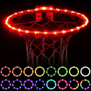 Multi-color LED Basketball Hoop Rim Light, Remote Control Waterproof Outdoor Fun - Picture 1 of 6