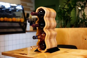 Wooden wine bottle Wooden Wine Rack, Wine Wood Holder, Wine Wood Accesories - Picture 1 of 5