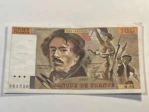 Billet France 100 Francs Delacroix 1985 (L1-6/39) - Picture 1 of 2