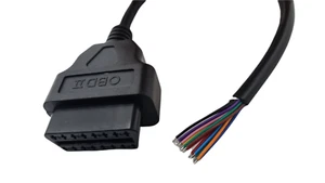 Adaptador OBD 16 pines contactos abiertos OBD2 venas diagnóstico lectura conector #E8 - Imagen 1 de 3