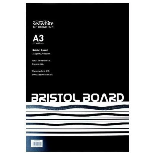 Seawhite 240 g/m² glatter Bristol Karton Block 20 Blatt