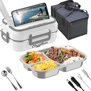 1.5L Elektrische Lunchbox Essenwärmer Lunch Box Edelstahl Herausnehmbar Essen DE - Bild 1 von 20