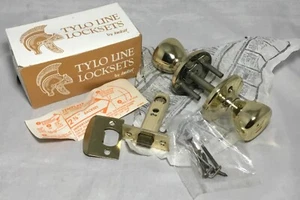 Tylo Line Lockset Kwikset Number T-3 Finish US 3 Type Bedroom Polished Brass NEW - Picture 1 of 3