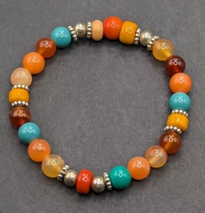 Fun Unique Chunky Mixed Plastic Beaded Stretch Bracelet (15cm) Xsmall Wrist  - Picture 1 of 4