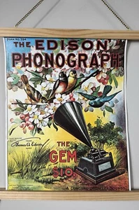 Edison Phonograph Form 394 Advertising Poster Reproduction 13x11” - Picture 1 of 4