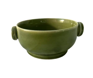 Torgau Keramik Rusalka Soup Bowl Double Handle Bowls Green. East Germany - Picture 1 of 5