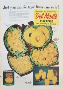 Anuncio vintage Del Monte Foods 1950 solo tu plato para sabor tropical cualquier estilo - Imagen 1 de 1