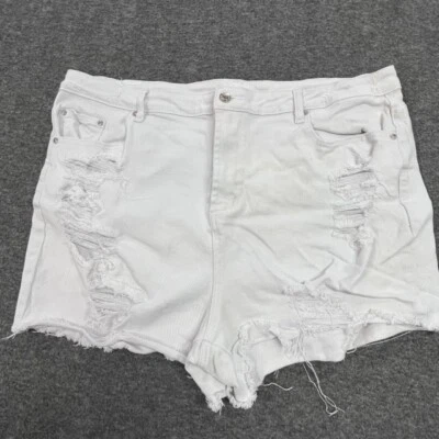 Pantalones cortos de mezclilla Almost Famous recortes para mujer talla 22 (42x3,5) blancos desgastados Foto 1 de 4