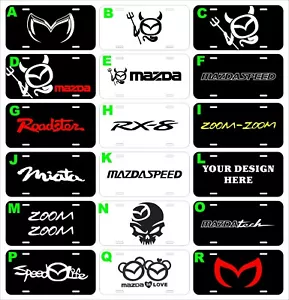 Mazda assorted metal aluminum license plate customizable - Foto 1 di 1
