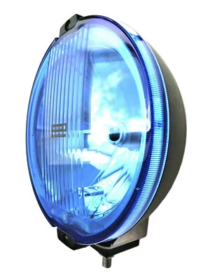 LED Ring Fernscheinwerf  Blau Rund Halogen 12V 24V E20 mit 12V Positionsleuchte  - Bild 1 von 4