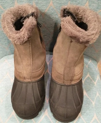 Botas de pato de cuero para mujer Guide Gear Thinsulate cremallera lateral color gris talla 6 Foto 1 de 4