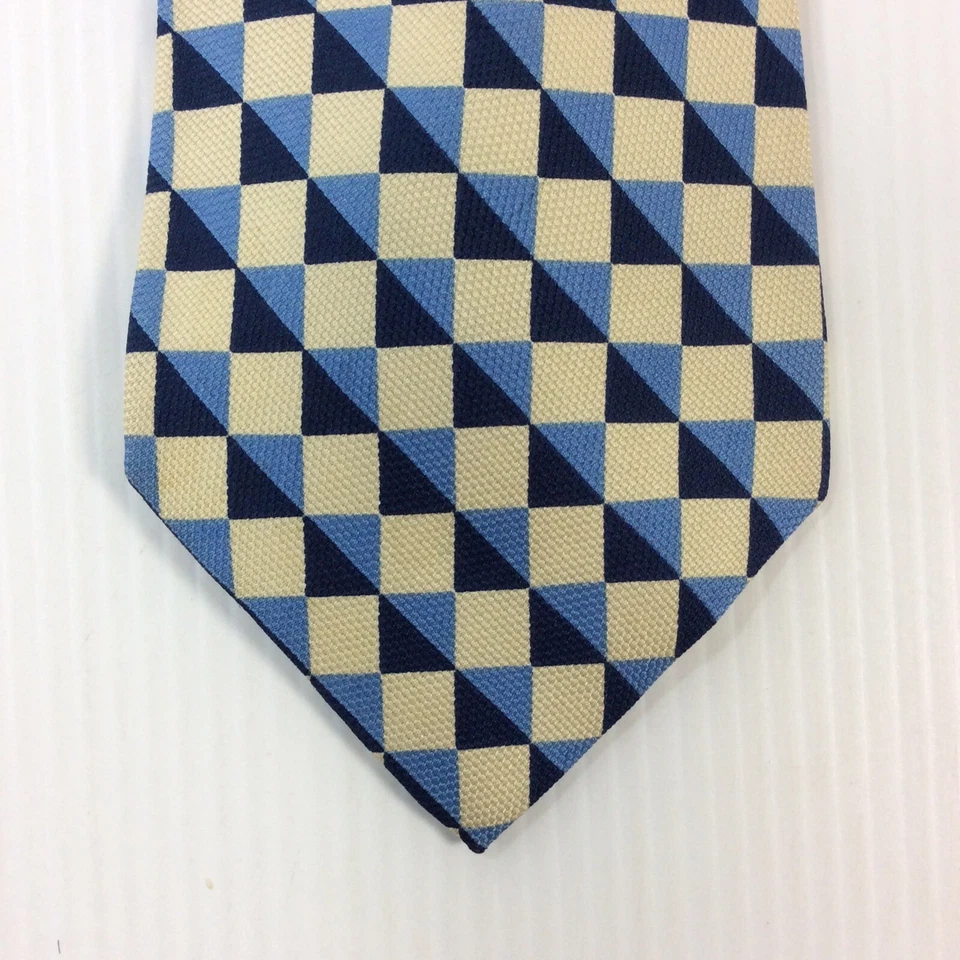 Corbata para hombre Nautica 3,75 pulgadas x 58 L azul seda negro beige tablero a cuadros Foto 1 de 4