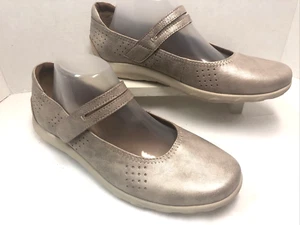 Cobb Hill Womens Mary Jane Shoes Size 10 M Amalie CH9553 Beige Metallic Leather - Picture 1 of 9