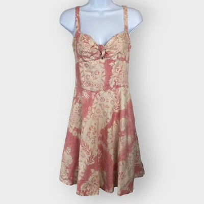 Vestido Ralph Lauren de lino tropical para mujer | 2 | Rosa crema | Playa costera Foto 1 de 4