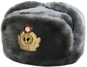SOMBREROS DE LANA ORIGINAL MARINA DE GUERRA SOVIÉTICA USHANKA Tamaño: 58 SIZE L - Imagen 1 de 2