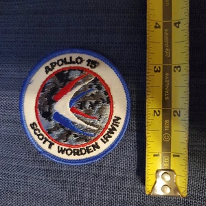 NASA Apollo 15 Vintage Commemorative Patch (Blue Border) Scott Worden Irvin - Bild 1 von 2