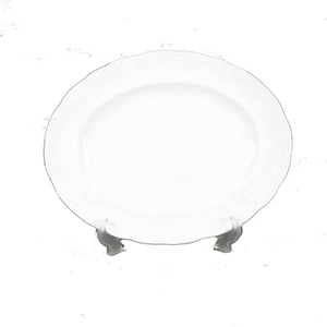 Wedgewood 1988 Strawberry & Vine Bone China White 14" x 11" Texture Oval Platter - Picture 1 of 12