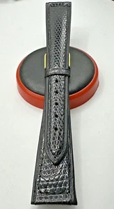 cinturino lucertola vintage nero mm20/14 new old stock - Imagen 1 de 3