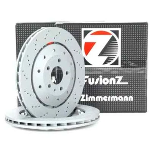 AUDI RS6 C6 V10 (2008-10) PAIR OEM ZIMMERMANN REAR BRAKE DISC PAIR - Picture 1 of 4