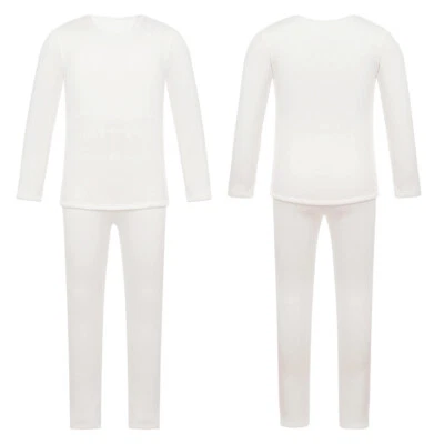 Kids Girl's Pullover And Pantyhose Skinny Sleepwear Fleece-Lined Pajamas Set - Image 1 of 4