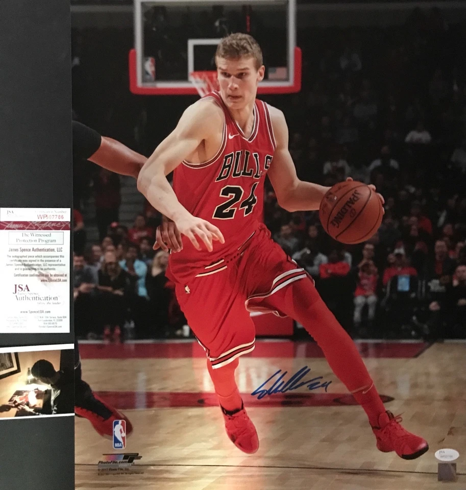 Lauri Markkanen Chicago Bulls Autographed Signed 16x20 Photo JSA WITNESS COA B - Image 1 of 1