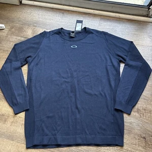 Oakley Standard Issue Light Knit Crewneck Foggy Blue Center Logo NEW WITH TAG XL - Picture 1 of 7