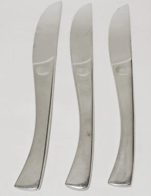 3 ROSENTHAL Plus 60'S STAINLESS Dinner WOLF KARNEGAL Modernist KNIVES Germany - Image 1 of 3