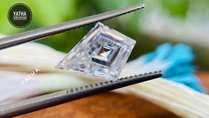Loose Moissanite Kite Shape  VVS1 DEF White Color Excellent Grade For Jewellery - Picture 1 of 8