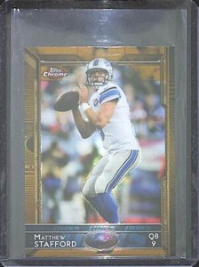 2015 Topps Chrome Mini Gold Refractor #40 Matthew Stafford No 4 of 10