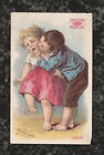 Victorian Trade Card Pearline Soap Boy Kisses Girl James Pyle New York 4x2.5