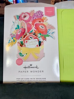 Happy Birthday Card! Poppy Bouquet Beautiful Day Hallmark