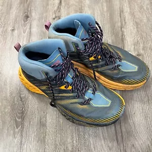 Hoka Women's Speedgoat Mid GTX 2 Hiking Shoe Size 8.5 Blue Running - Picture 1 of 6
